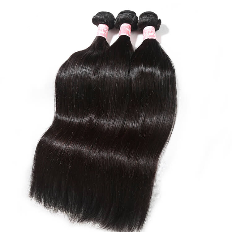 pink label straight hair Pretty Virgin Hair Straight Hair Bundles - Image 1