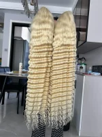 200% 613 Transparent Lace Wig Deep Wave