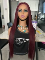 99J 13x4 Color Wig Lace Wig Straight Hair - Image 2