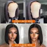 Bob Wig HD Lace Wig Straight Hair - Image 3