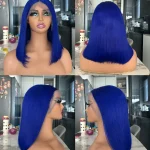 Blue Colored Wig Bob Wig