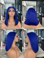 Blue Colored Wig Bob Wig