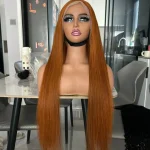 #350 Ginger Straight Hair Frontal Wig