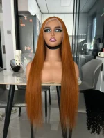 #350 Ginger Straight Hair Frontal Wig