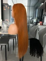 #350 Ginger Straight Hair Frontal Wig - Image 3