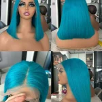Light Blue Colored Wig Bob Wig