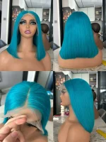 Light Blue Colored Wig Bob Wig