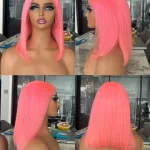 Pink Colored Wig Bob Wig