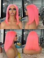 Pink Colored Wig Bob Wig